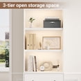 thumbnail image 4 of NEGYLIM 71" Bookcase with Drawers & Shelves, Wooden Bookshelf with Charging Station & Adjustable LED Lights, Anti-tipping Design for Living Room Home Office, White, 4 of 15