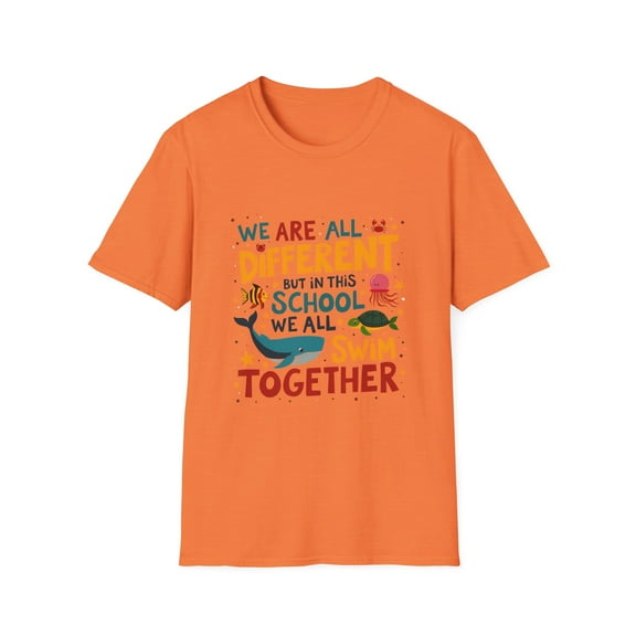 In this School We are all Different We All Swim Together T-Shirt
