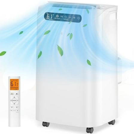 Fosawd 14000 BTU Portable Air Conditioner Cools up to 700 Sq. ft, 3-in-1 AC, Dehumidifier, Fan