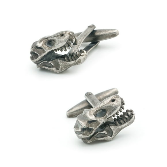 Gemelos vintage con calavera de dinosaurio T-Rex para hombre
