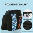 thumbnail image 2 of Danhjin Jammer Swimsuit Mens Solid Swim Jammers Endurance Long Racing Training Swimsuit Flexible Comfortable Quick Dry Sports Swim Trunks, 2 of 8