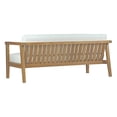 thumbnail image 3 of Modway Bayport Outdoor Patio Teak Loveseat in Natural White, 3 of 4