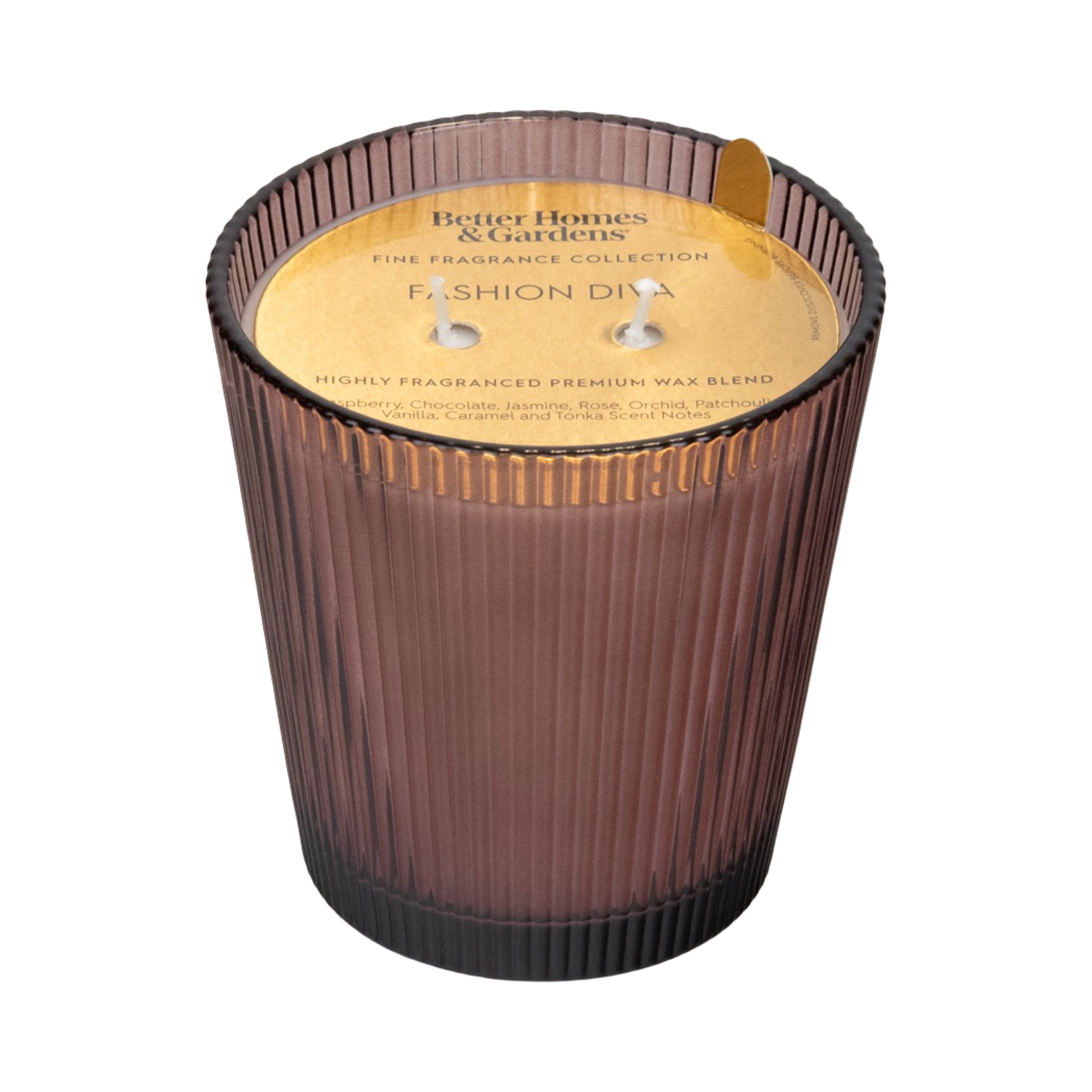 Better Homes & Gardens Fine Fragrance Collection, Fashion Diva Scented 2-Wick Jar Candle 16 oz.