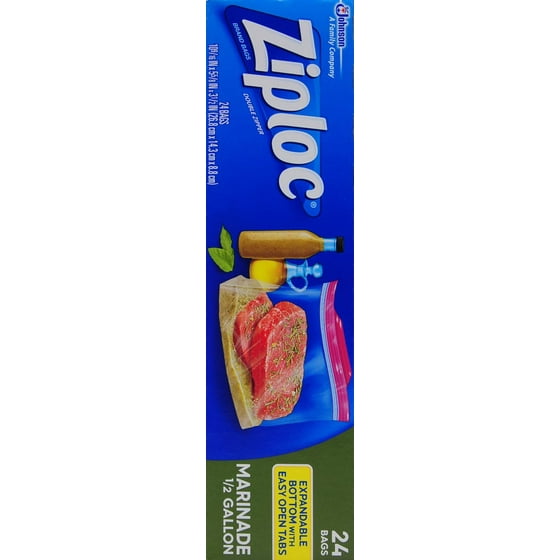 Ziploc All Purpose Marinade Bags 1 2 Gallon 24 Ct