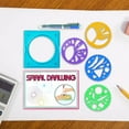 thumbnail image 4 of 4 in 1 Spirograph Geometric Pattern Drawing Ruler and Stencil Set, Drawing Toy, Art Tool, with Pens Instructions Reusable Plastic Templates, for Kids Students Artists Stress Relief, 4 of 4