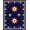 Navy Blue Red White, Pattern 8, variant on ODIKA 8'x10' Washable Area Rug Non-Slip Chair-Friendly Mat July Patriotic Stars Stripes Independence Fourth Reinforced Flannel for Dining Room, Large Office, Lounge