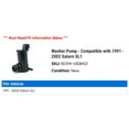 thumbnail image 2 of Washer Pump - Compatible with 1991 - 2002 Saturn SL1 1992 1993 1994 1995 1996 1997 1998 1999 2000 2001, 2 of 3