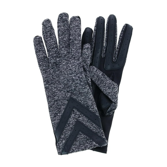 Isotoner Women’s Isotoner Chevron Spandex Gloves - A30276 (Black Heather, S/M)