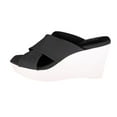 thumbnail image 2 of Calvin Klein Shyna Womens Size 7 Black Fabric Wedge Sandals Shoes, 2 of 5