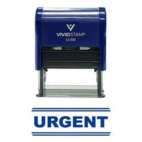 Vivid Stamp Urgent Office Self-Inking Office Rubber Stamp (Blue) - M