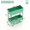 thumbnail image 2 of Kinbor 2-Tier Raised Garden Bed Metal Elevated Planter Box with Drain Holes, Double Garden Raised Planter Beds Flower Box Stand, Green, 2 of 7