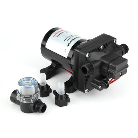 WALFRONT 55 PSI 3 Gallons per Minute 7.5 Amps 12V DC RV Caravan Self-priming Water Pump 4008-101-E65,12V Water Pump, RV...