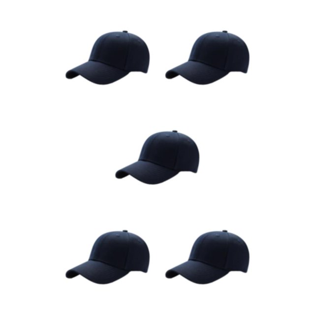 Youkk Breathable And Adjustable Sun Cap For Outdoor Activities Sporty Style Sport Cap dark blue 5Set