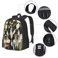 thumbnail image 2 of Fuzoiu Colorful Bulldog Duo Print Large Capacity Backpack,Travel Backpack,Laptop Bag,College School Rucksack Bag,for School, Travel & Outdoor Activities, 2 of 6