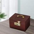 thumbnail image 4 of Vintage Style Wooden Piggy Bank Treasure Chest with Lock Jewelry Storage Case Saving Box Decorative Box Collection for Adults, 4 of 8
