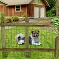 TOOCA 36in x 50ft Garden Fence, Green Vinyl Coated Metal Wire Mesh 16