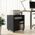 thumbnail image 2 of FITUEYES Mobile Printer Stand with Adjustable Shelf, Black, 2 of 7