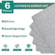 thumbnail image 3 of Faux Leather Placemats Set of 6, Light Grey Table Place Mats, Waterproof and, 3 of 5