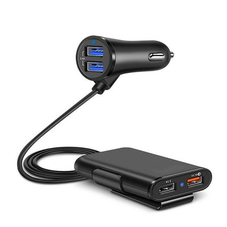 QC3.0 Four USB Port Car Fast Charging Charger Multi-device Suitable For Smartphones Charger No More Cable Clutter