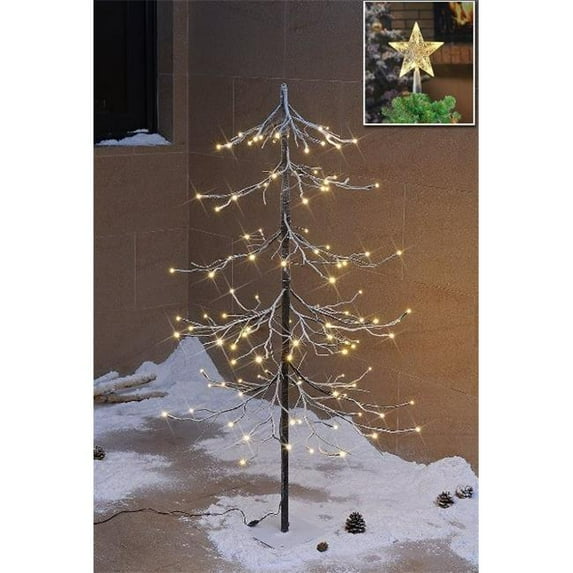 Lightshare XXS1124FT 4 ft. LED Fir Snow Tree Decoration Light, Warm White