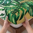 thumbnail image 3 of Twin Sze Fitted Sheet Set - Beige Boho 2 Piece Bedding Sets 16" Deep Pocket Fitted Sheet with 1 Pillowcase, Tropical Palm Tree Modern Abstract Art Brushed Microfiber Hotel Luxury Bed Sheets, 3 of 9
