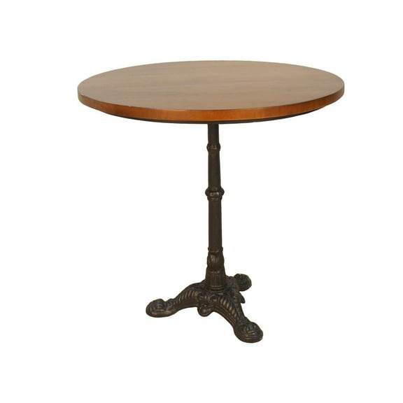 Carolina Chair & Table Velio Bistro Table - Chestnut Top - Black Base