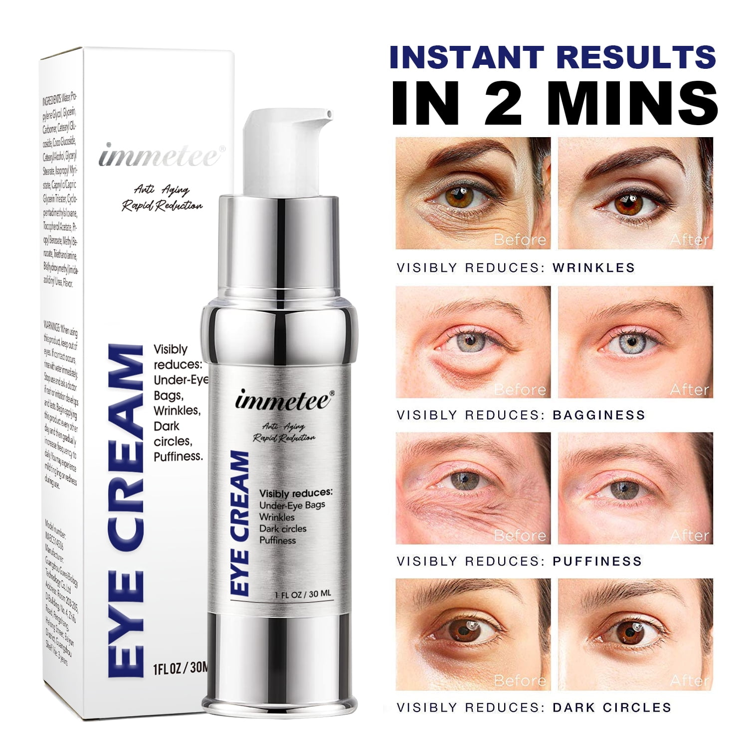 Instant Eye Cream Skin Care Cosmetic Vitamin C Lift Firm Brightening