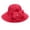Wine, variant on Risckoth Women's Organza Hat Wide Brim 3D Flower Detail Layered Design Formal Tea Party Wedding Cap