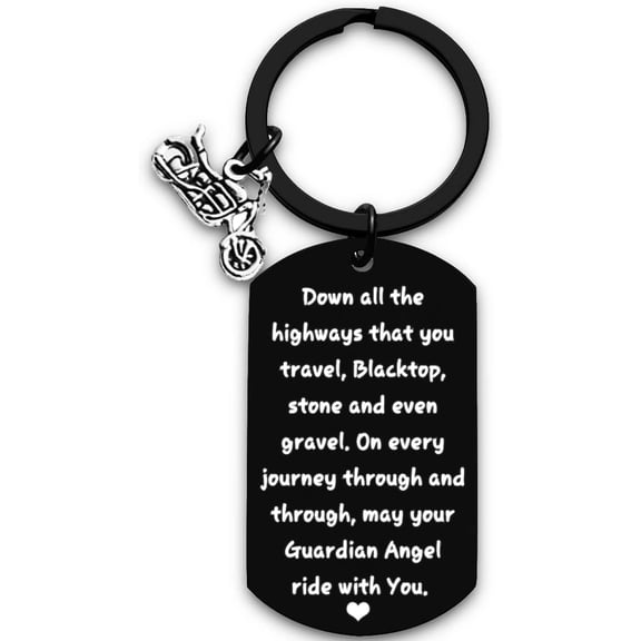 Motorbike Gift for Women Men - Motorcycle Keychain Biker Key Chain - Ride Safe for Valentines Christmas Birthday - Biker Gift for Dad Husband Boyfriend