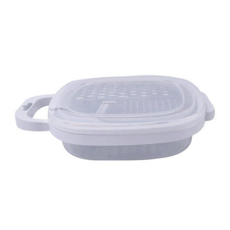 

PEACNNG Cheese Grater with Container Stainless Steel Vegetable Chopper Ginger Shredder for Kitchen with Lid and Detachable Storage Container for Parmesan Cheese Vegetables Ginger