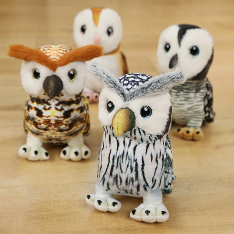 Skindy Stuffed Animal Toy Realistic Looking Adorable Appearance Vivid Facial Expressions Lovely Owl Plush Toy Baby Sleeping Accompany Doll for Home