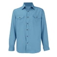 thumbnail image 6 of Men’s Casual Denim Jacket Shirt Lapel Long Sleeve Solid Color Spring Autumn, 6 of 9