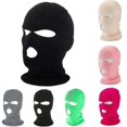 thumbnail image 1 of (rose Rouge) Masque Facial Gangster Bonnet de Ski d'Hiver 3 Trous Bonnet Tactique Chaud, 1 of 5