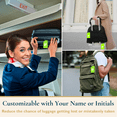 thumbnail image 2 of ComfiTime Luggage Tags with Alphabet– TSA Approved Silicone Luggage Tags for Suitcases, Travel Bag Tags for Luggage, Baggage & Backpacks, Luggage Identifier w/ Privacy Cover, Stainless-Steel Loop, 2 of 14