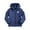 Blue#442, variant on Boys Girls Jacket Solid Color Thicken Long Sleeve Hooded Zip Up School Uniform Windproof Warm Jacket Big Boys Stylish Daily Coat,Blue,6-7 Years