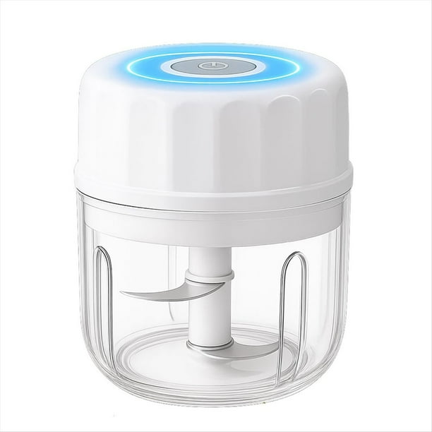 Mini Picadora de Eléctrica, Procesador de Alimentos Portátil, Picadora de Verduras y Cebolla, Picadora de Carne con Carga USB.