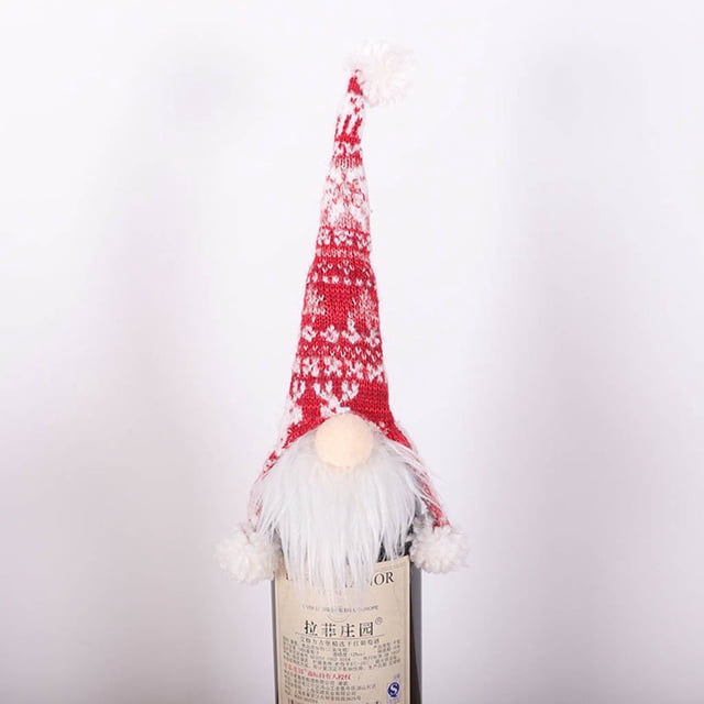 Fiudx Ofertas Del Día Decoración Navideña Muñeco Sin Rostro Botella De Vino Bolsa De Vino De Papá Noel