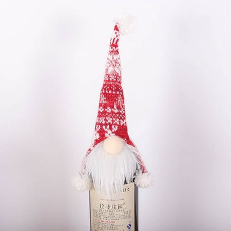 

Christmas Decorations ，Christmas Decoration Faceless Doll Wine Bottle Holder Santa Claus Wine Bag
