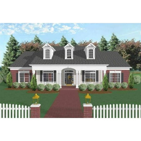 TheHouseDesigners-6252 Colonial House Plan with Crawl Space Foundation (5 Printed