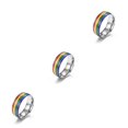 thumbnail image 2 of Anillo Jumpingount Arcoíris Boda Viaje Pareja Multicolor Tamaño 7, 2 of 6