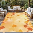 thumbnail image 3 of Outdoor Rug 5x7 ft Orange Fall Thanksgiving Waterproof Outdoor Patio Rug Mat Non Slip Outside Area Rugs Carpet for RV,Camping,Porch,Deck,Pool,Balconybackyard,Vintage Maple Leaf, 3 of 9