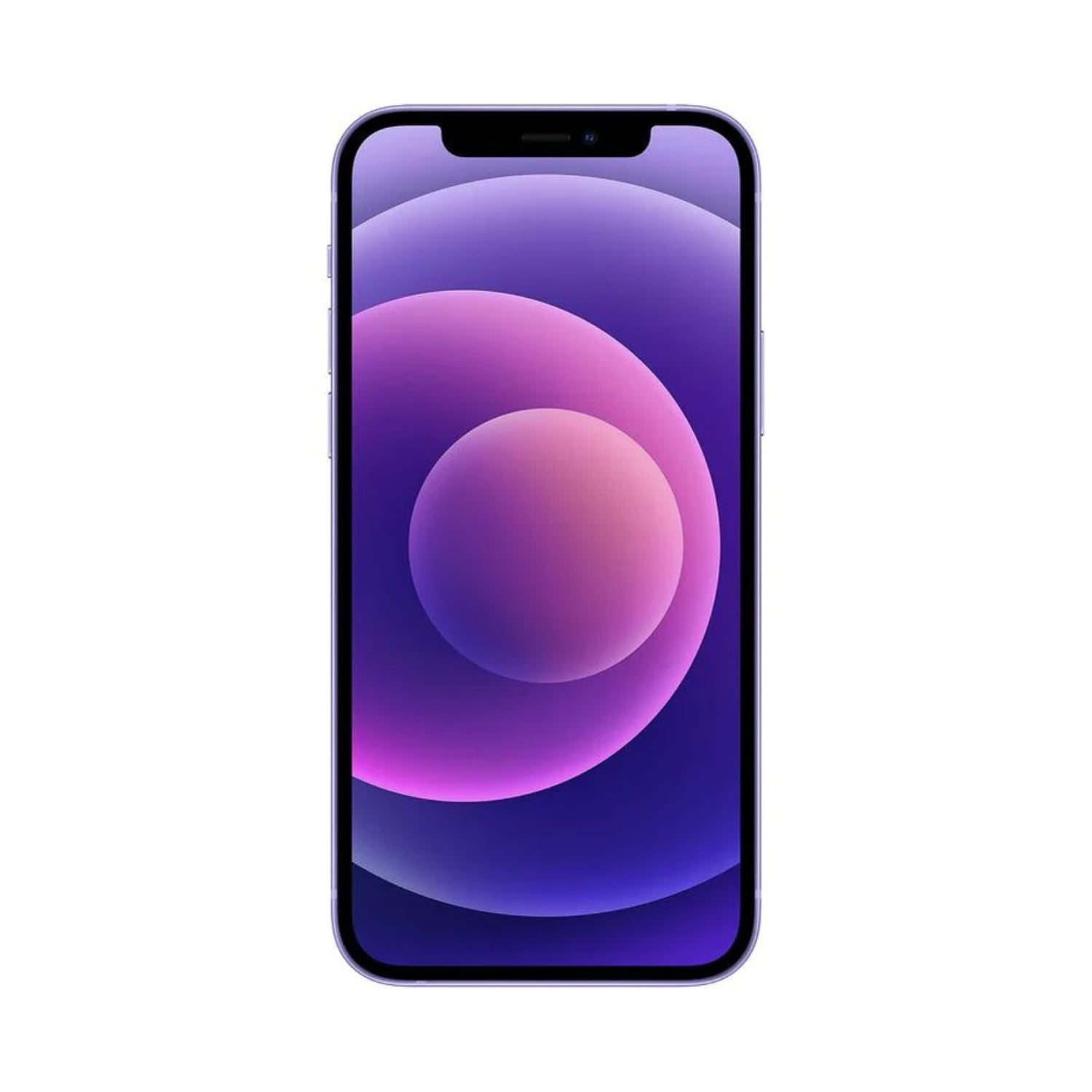 Restored Apple iPhone 12 (Fully Unlocked) 64GB Purple (A2172) Bundle with Pre-Installed Tempered Glass (Refurbished)