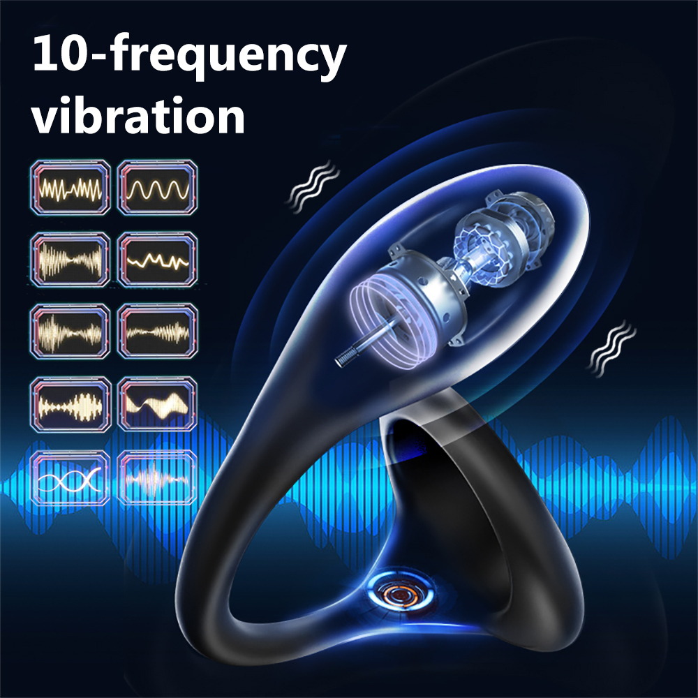 Anal Vibrator Butt Plug Prostate Massager Stimulator Penis Ring Male Masturbator Remote Control