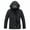 Black, variant on Men Solid Color And Windproof Winter Outdoor Hooded Skiing Suit Warm And Breathable Jacket
