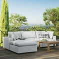thumbnail image 2 of Modular Lounge Sectional Deep Sofa Set, White, Fabric, Modern Contemporary, Outdoor Patio Balcony Cafe Bistro Garden Furniture Hotel Hospitality, 2 of 10