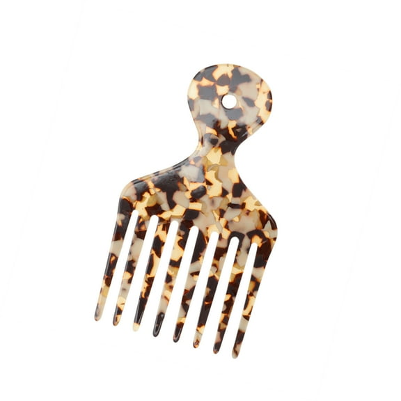 Vocoste Hair Picks for Curly Hair Gentle Detangling Wide Tooth Comb Afro Pick Hair Pick Comb Hangable Hair Styling Tool for Hair Care Light Brown