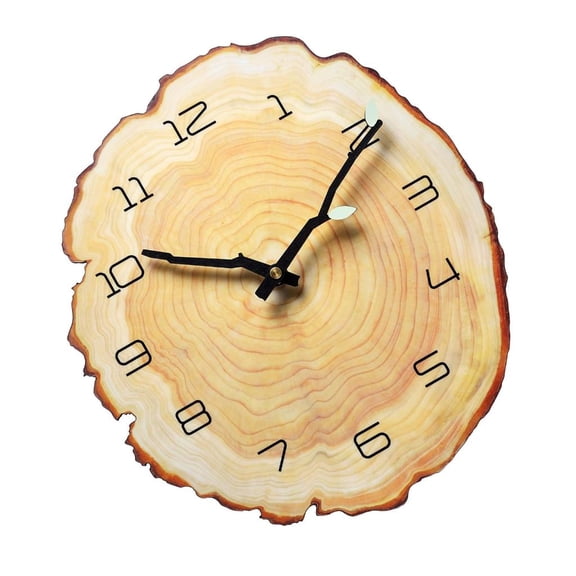 Giaone Rustics Clock for Kitchen Decorative Clock Wood Wall Clocks Battery Operated