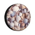 thumbnail image 1 of Fotbe Sea Shells Funda de Llanta de Repuesto con Estampado, Engrosada, Ajuste Universal para Jeep, Remolque, RV, SUV, Camión-16 inch, 1 of 6