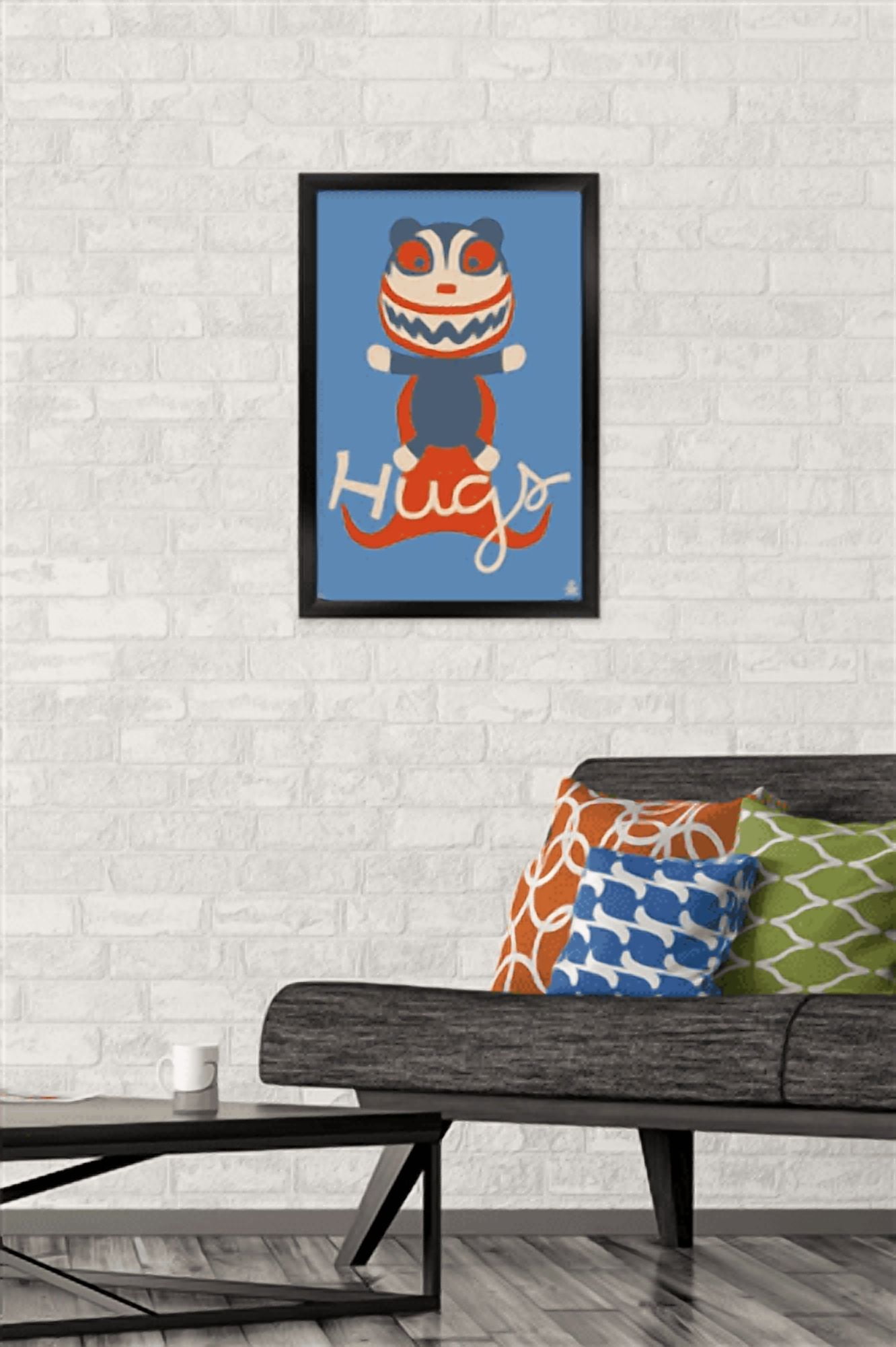Disney Tim Burton's The Nightmare Before Christmas - Hugs Wall Poster, 14.725" x 22.375" Framed