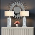 thumbnail image 2 of Modern Table Lamp Set of 2 Touch Control, Silver Mirror Big Diamond Crystal Bedside Lamp with USB C+A Ports, 2 of 7